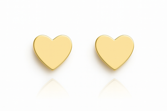 18K Gold Heart Earring - Noora & Co.