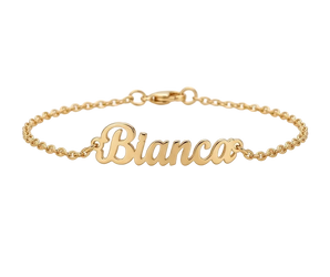 Personalized 18K Gold Name Bracelet