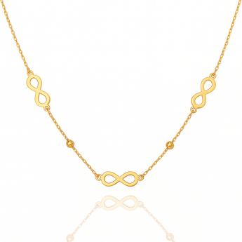 18K Gold Infinity Style Necklace - Noora & Co.