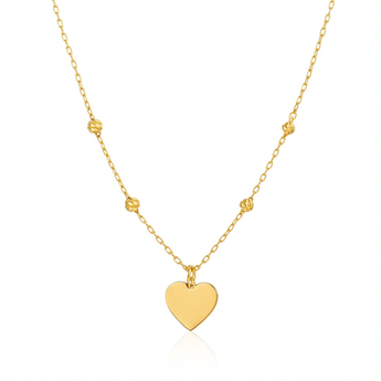 18K Gold Heart Necklace - Noora & Co.