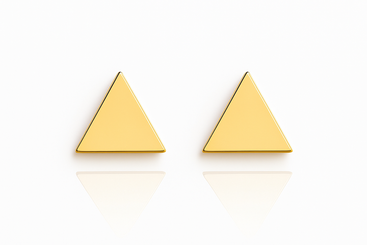 18K Gold Triangle Earring - Noora & Co.
