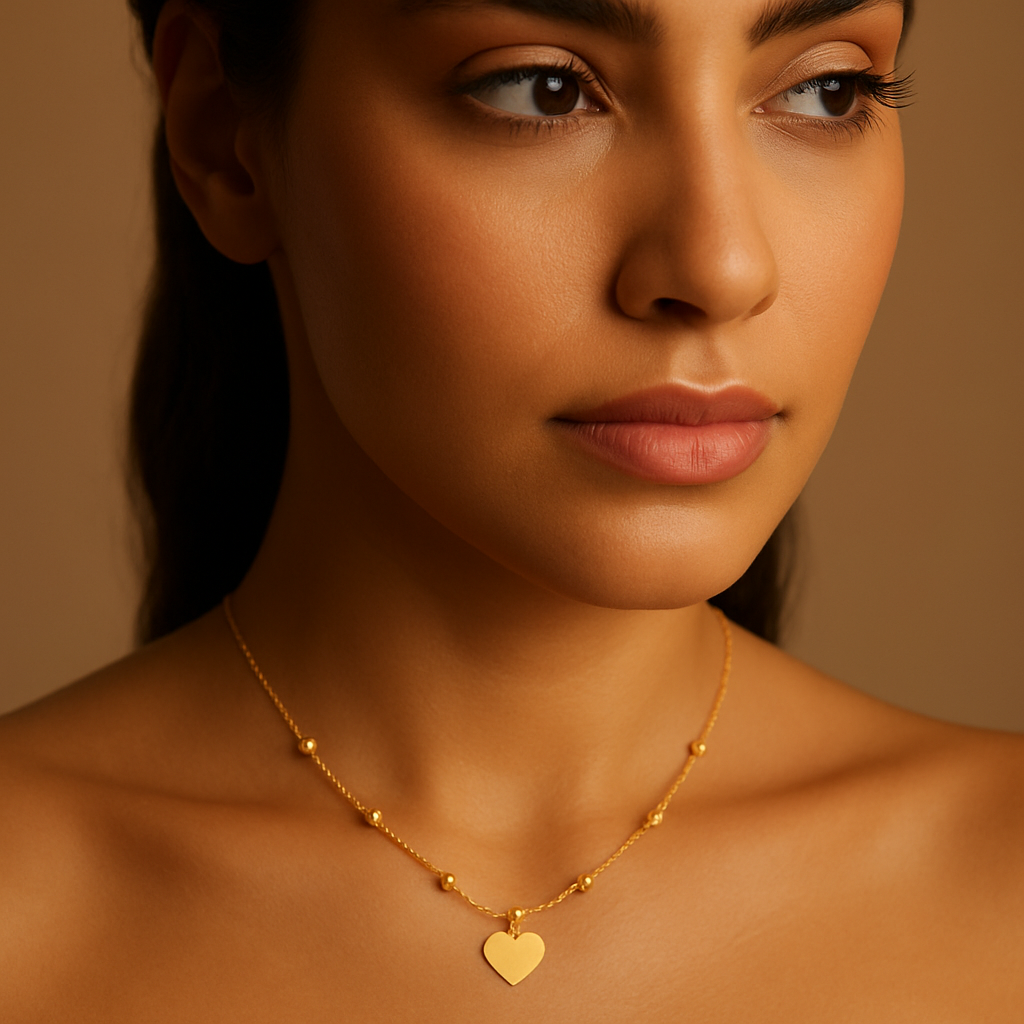 18K Gold Heart Necklace - Noora & Co.
