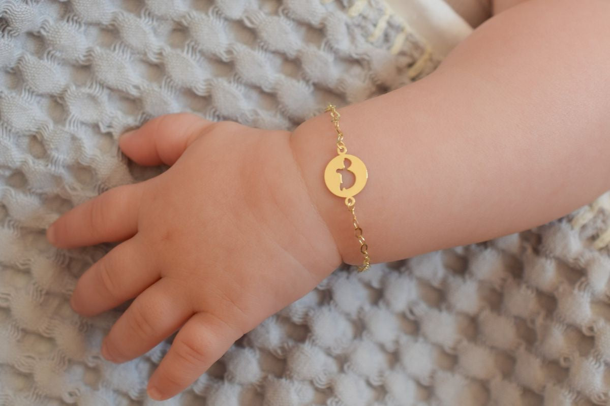 18K Gold Baby Turtle Bracelet