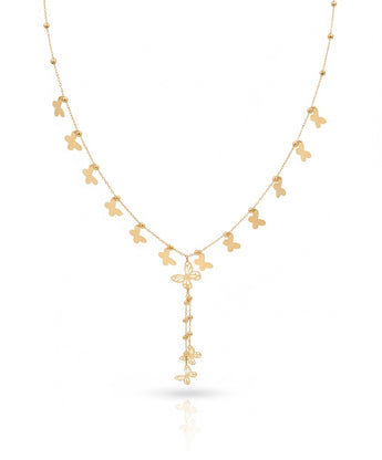 18K Gold Butterfly Charm Necklace - Noora & Co.