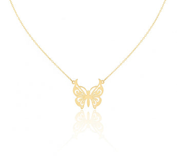 18K Gold Butterfly Necklace - Noora & Co.