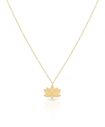 18K Gold Lotus Flower Necklace - Noora & Co.