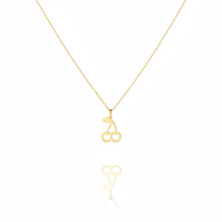 18K Gold Cherry Necklace - Noora & Co.