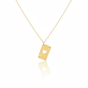 18K Gold A Heart Necklace - Noora & Co.