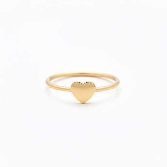 18K Gold Heart Ring – Pure Love in Minimal Form - Noora & Co.