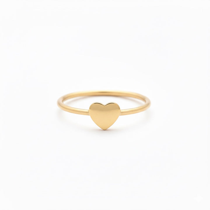 18K Gold Heart Ring – Pure Love in Minimal Form