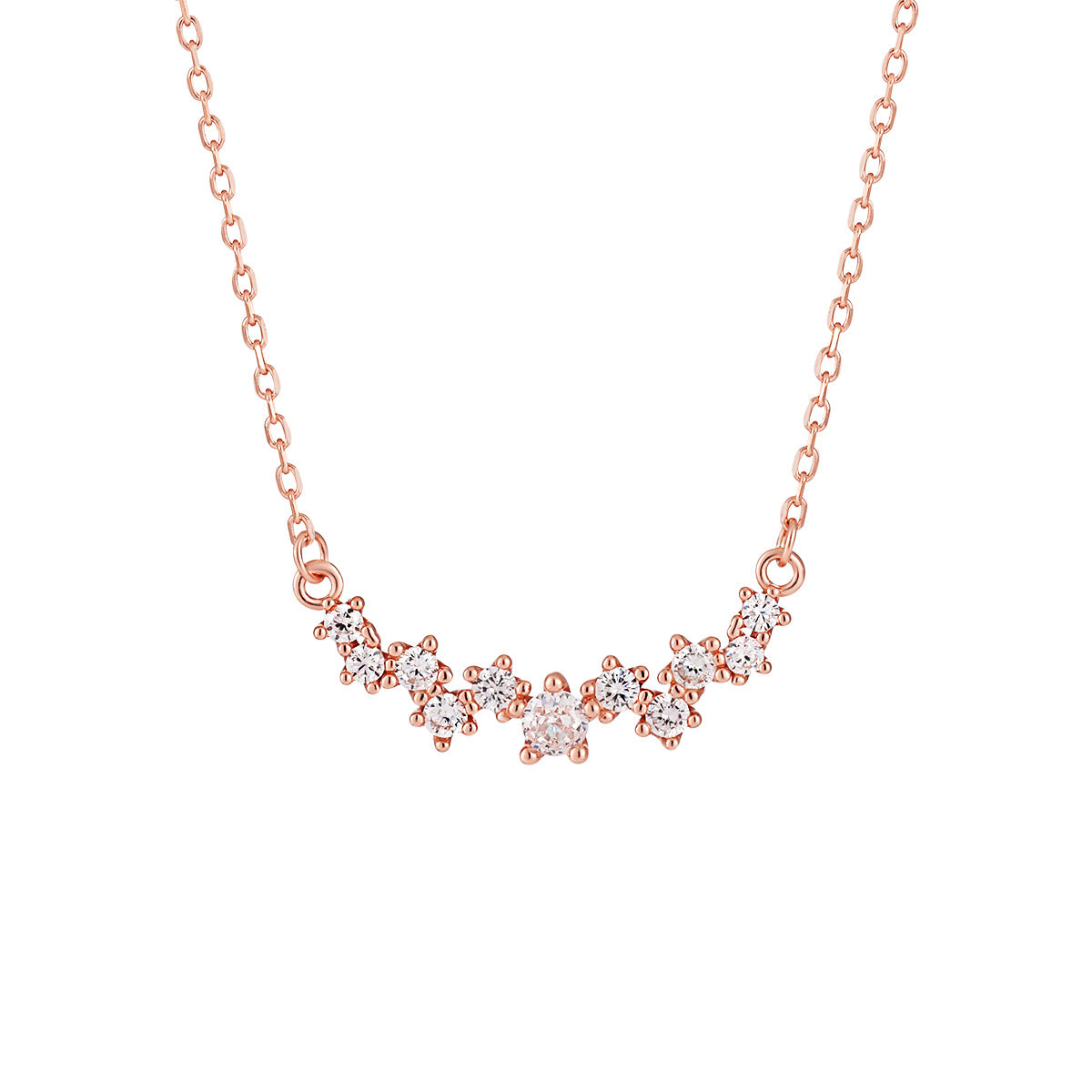 Women Beautiful Irregular CZ 925 Sterling Silver Necklace - Noora & Co.