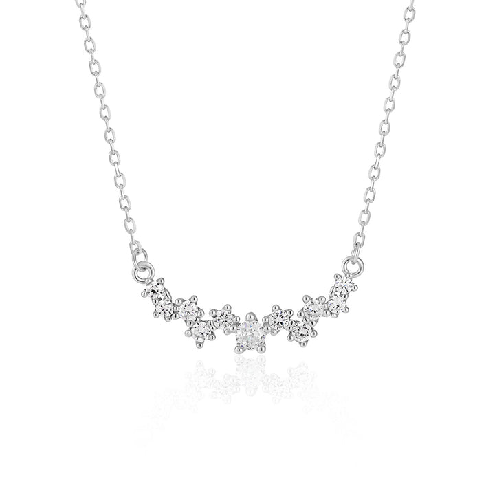 Women Beautiful Irregular CZ 925 Sterling Silver Necklace - Noora & Co.