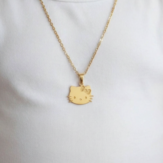 18K Gold Hello Kitty Baby Necklace