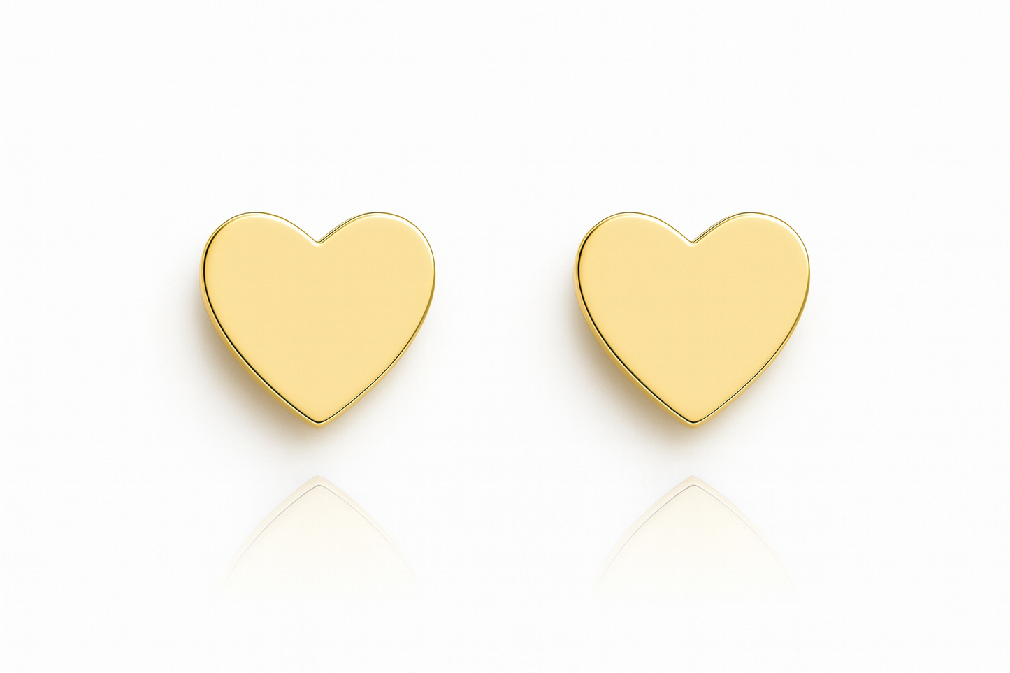 18K Gold Heart Earring