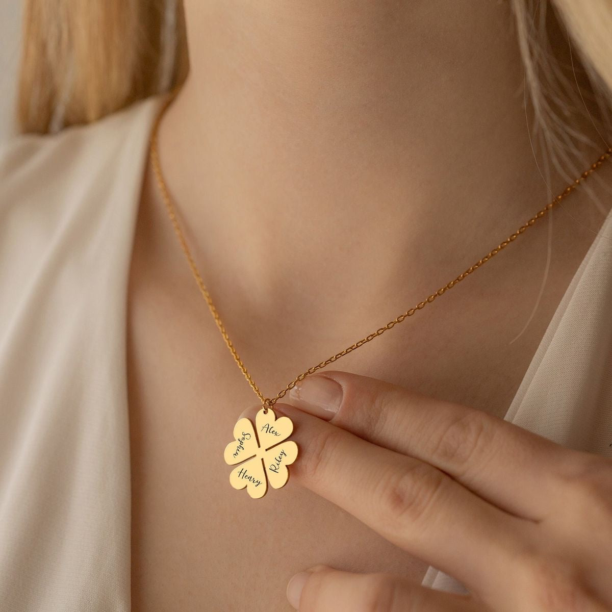 18K Gold Family Necklace