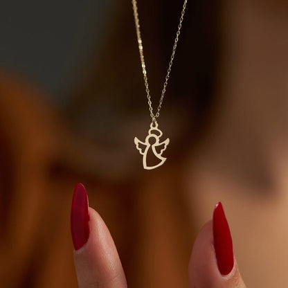 18K Gold Angel Necklace - Noora & Co.