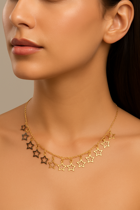 18K Gold Star Necklace