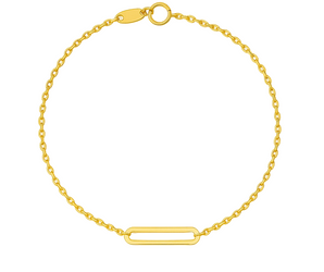 18K Gold Rectangle Bracelet - Noora & Co.