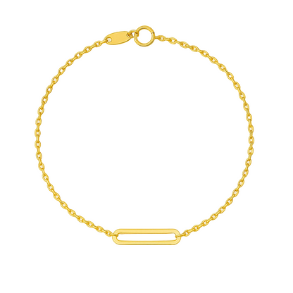 18K Gold Rectangle Bracelet - Noora & Co.