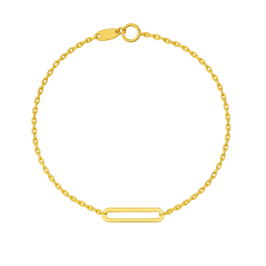 18K Gold Rectangle Bracelet - Noora & Co.