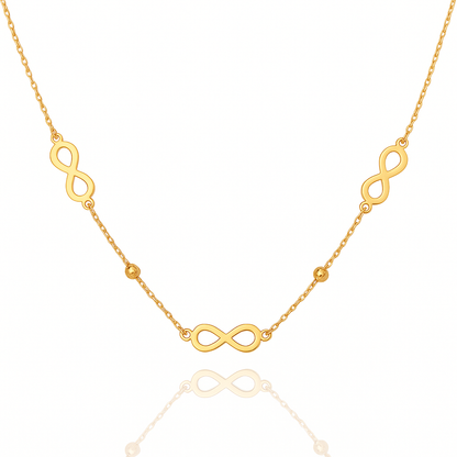 18K Gold Infinity Style Necklace - Noora & Co.