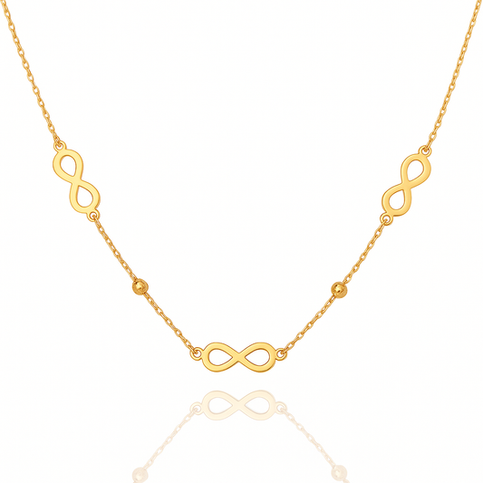 18K Gold Infinity Style Necklace - Noora & Co.