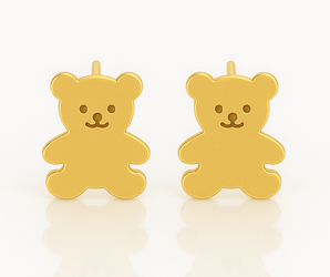 18K Gold Teddy Earrings - Noora & Co.