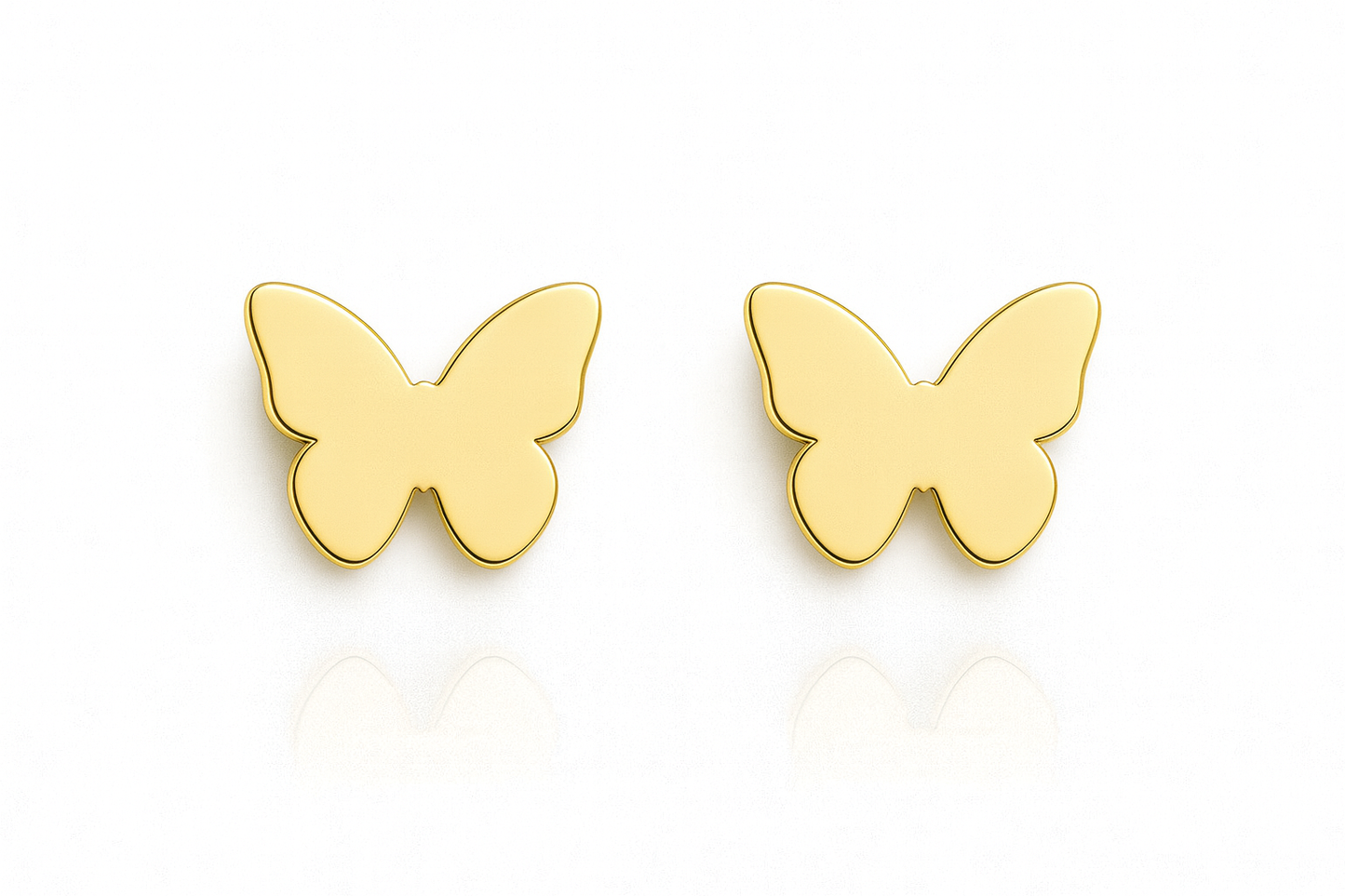 18K Gold Butterfly Earring