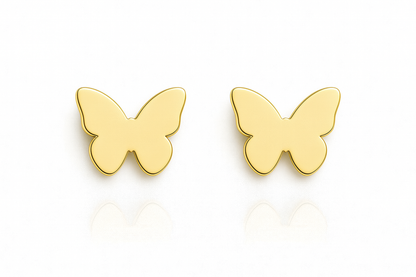 18K Gold Butterfly Earring