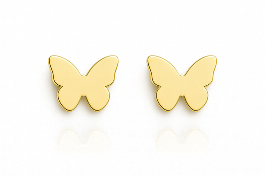 18K Gold Butterfly Earring