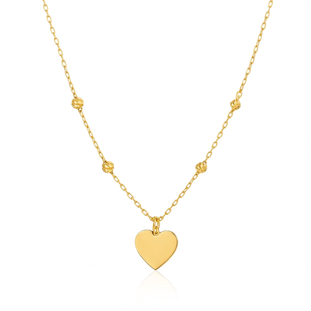 18K Gold Heart Necklace - Noora & Co.