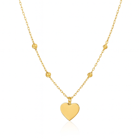 18K Gold Heart Necklace - Noora & Co.