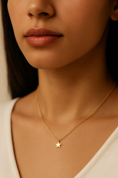 18K Gold Star Necklace - Noora & Co.
