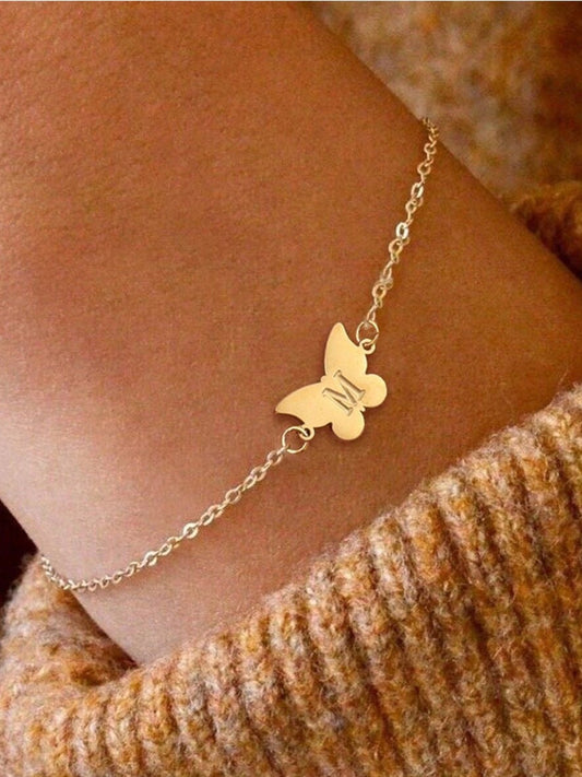 18K Gold Butterfly Bracelet