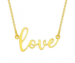 18K Gold Love Necklace - Noora & Co.