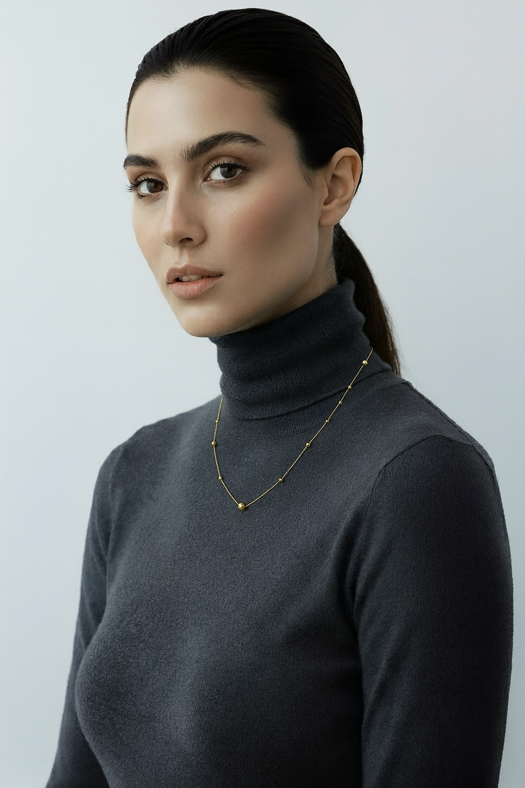 18K Gold Ball Necklace - Noora & Co.