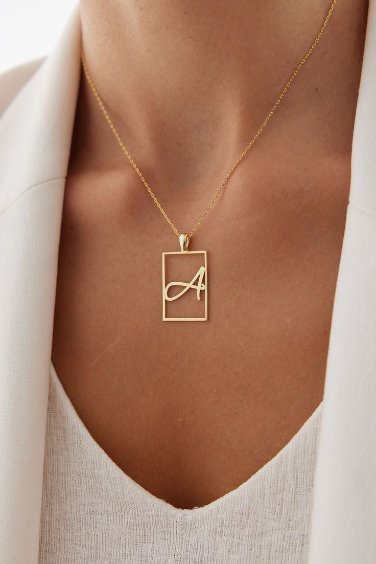 18K Gold Letter Necklace