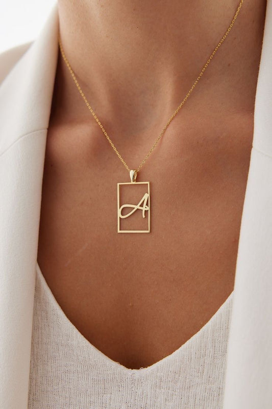 18K Gold Letter Necklace