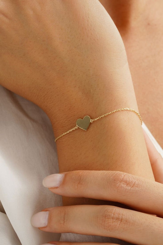 18K Gold Heart Bracelet