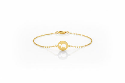 18K Gold Baby Turtle Bracelet
