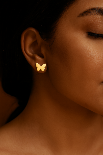 18K Gold Butterfly Earring - Noora & Co.