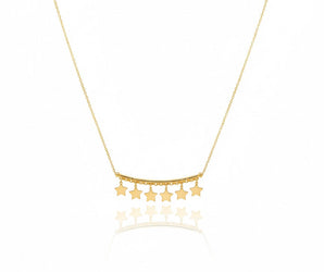 18K Gold Star Line Necklace - Noora & Co.