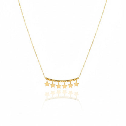 18K Gold Star Line Necklace - Noora & Co.