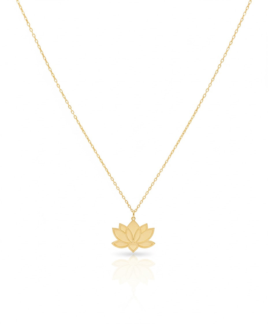 18K Gold Lotus Flower Necklace - Noora & Co.