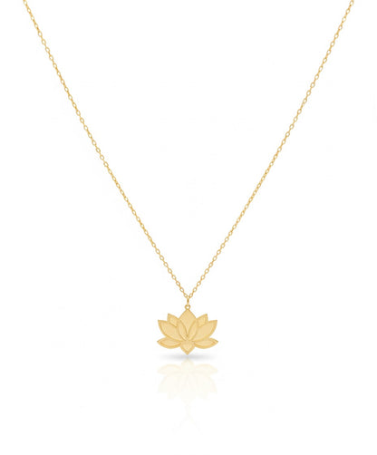 18K Gold Lotus Flower Necklace - Noora & Co.