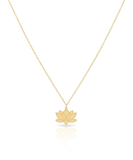 18K Gold Lotus Flower Necklace - Noora & Co.