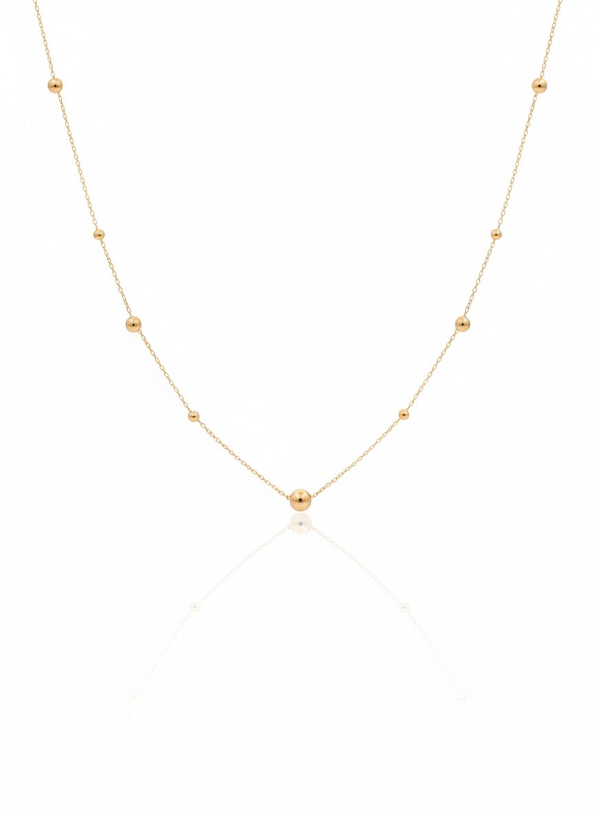 18K Gold Ball Necklace - Noora & Co.