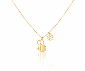 18K Gold Bee Necklace - Noora & Co.