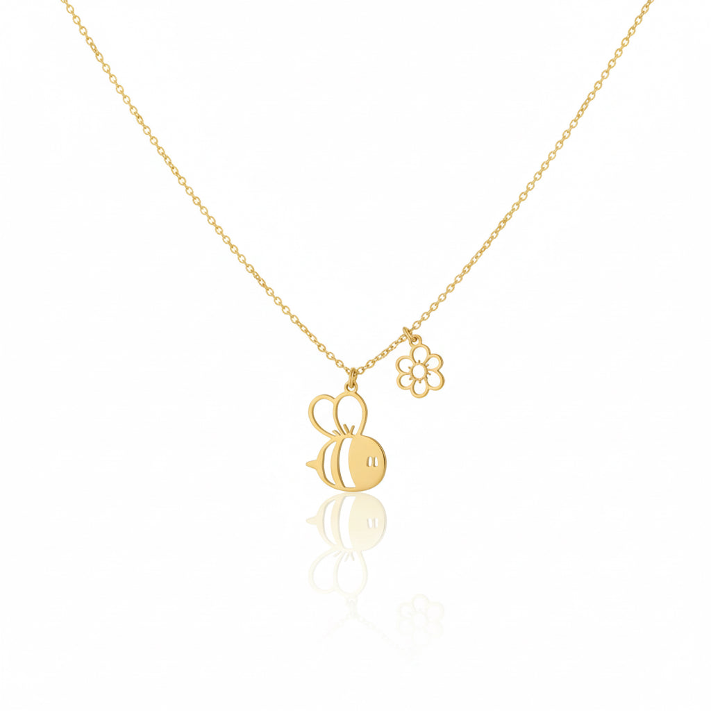 18K Gold Bee Necklace - Noora & Co.