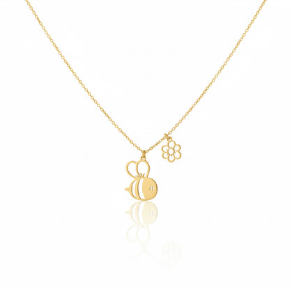 18K Gold Bee Necklace - Noora & Co.